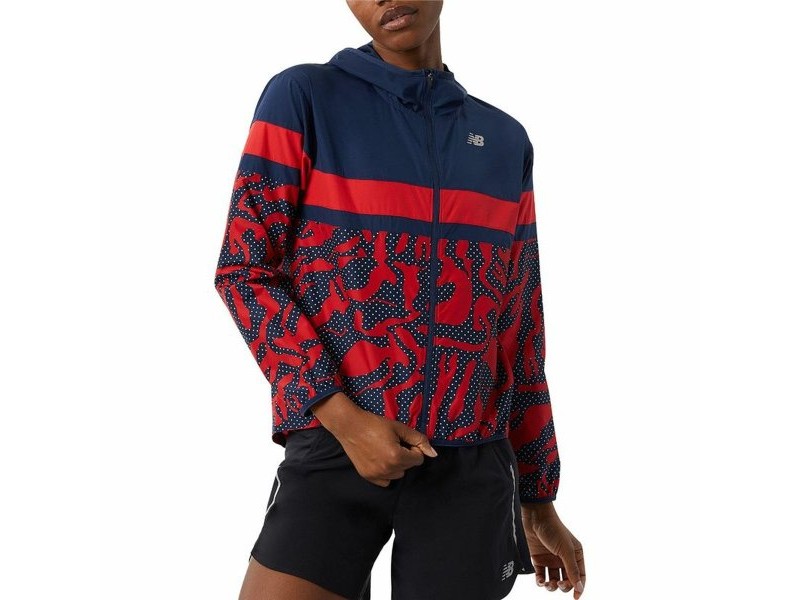 Женско Спортно Яке New Balance Printed Accelerate Син