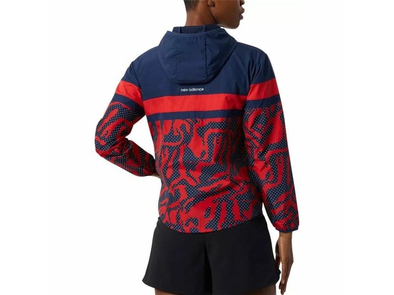 Женско Спортно Яке New Balance Printed Accelerate Син