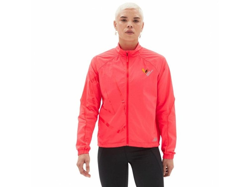 Женско Спортно Яке New Balance  Printed Impact Run Оранжев