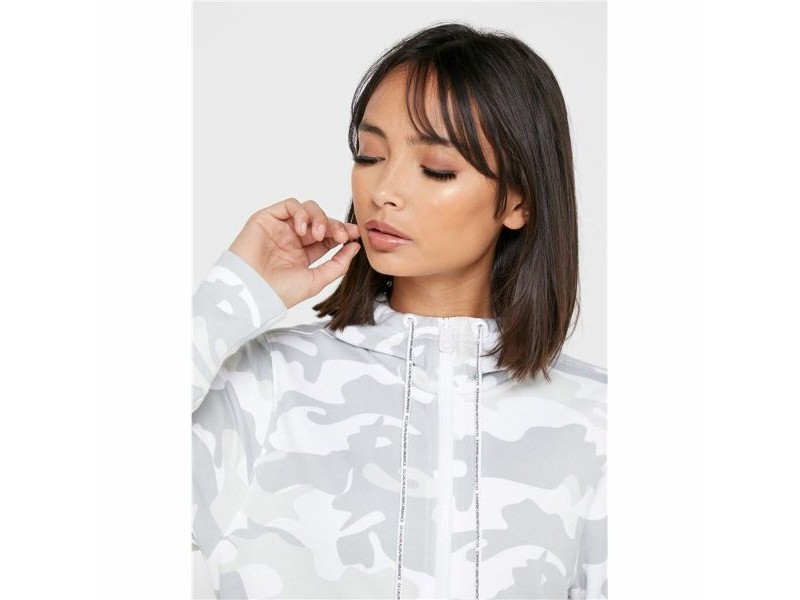 Женско Спортно Яке Calvin Klein Full Zip Бял