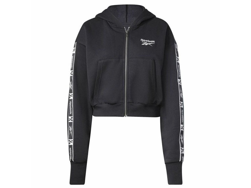 Женско Спортно Яке Reebok Tape Pack Full Zip Черен