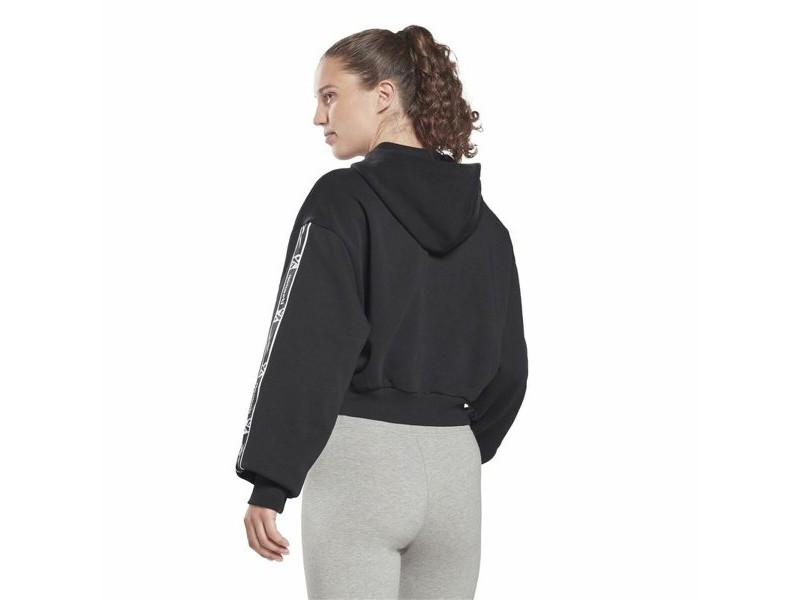Женско Спортно Яке Reebok Tape Pack Full Zip Черен
