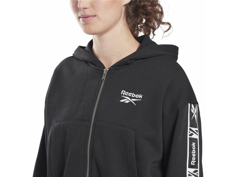 Женско Спортно Яке Reebok Tape Pack Full Zip Черен