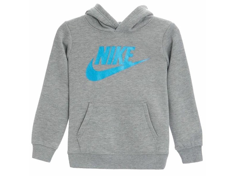 Детски суичър без качулка Nike Metallic HBR Gifting Сив