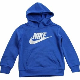 Детски  суичър с качулка Nike Metallic HBR Gifting Син