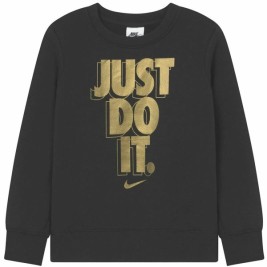 Детски суичър без качулка Nike Gifting Черен