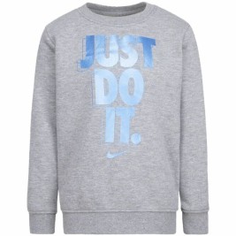 Детски суичър без качулка Nike Gifting Сив