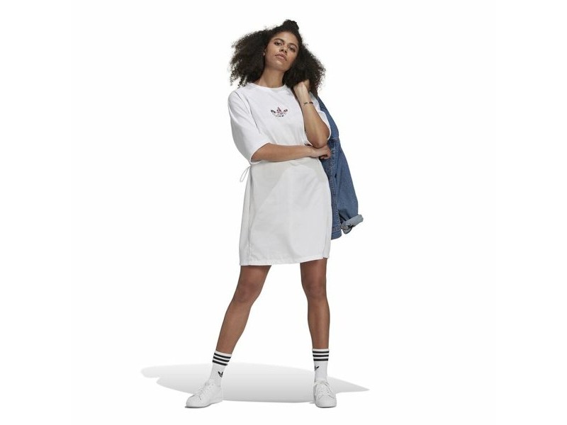 Рокля Adidas Originals Tee Бял