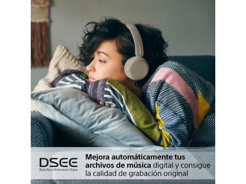 Блутут слушалки Sony WHCH520C.CE7 Сметана NaN –  BB Слушалки