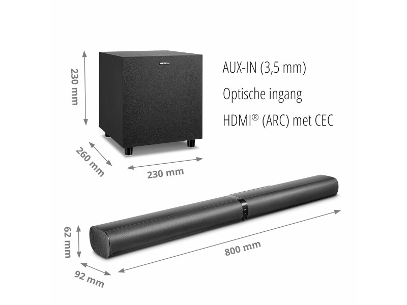 Soundbar система Medion Черен NaN –  BB Звукови ленти