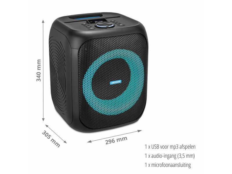 Преносими блутут колони Medion Черен 50 W NaN –  BB Преносими Bluetooth високоговорители