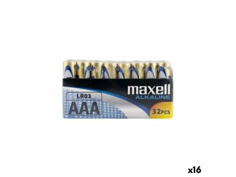 LR03 Алкални батерии Maxell AAA (32 Части) (16 броя) NaN –  BB Батерии