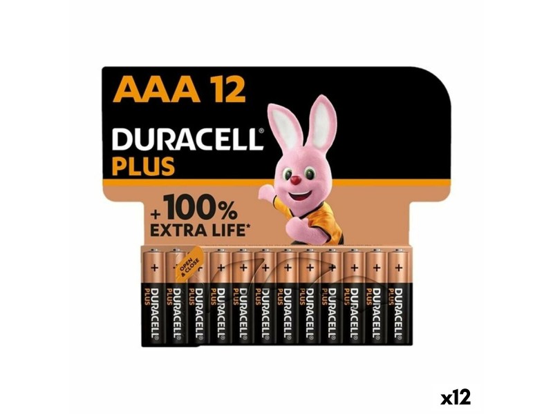 LR03 Алкални батерии DURACELL PLUS 1,5 V AAA 12 Части (12 броя) NaN –  BB Батерии