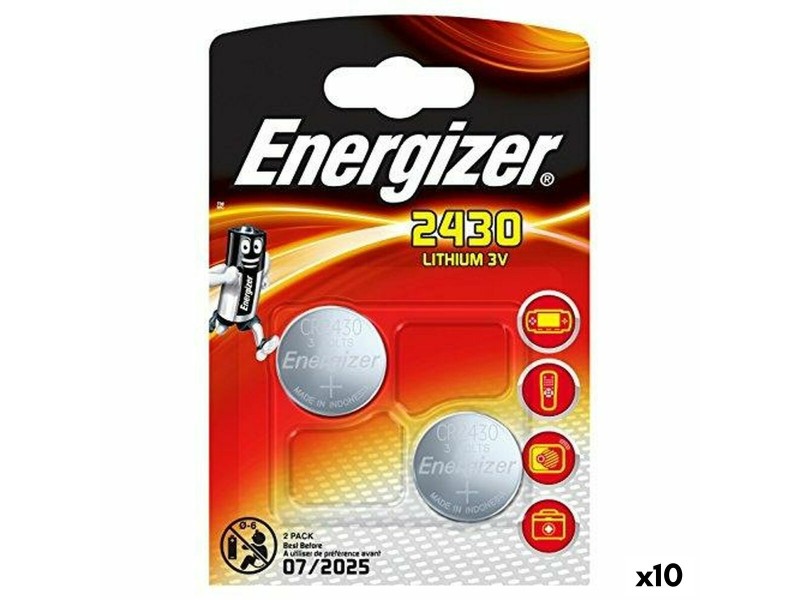 Литиеви кръгли батерии Energizer 3 V CR2430 (10 броя) NaN –  BB Батерии