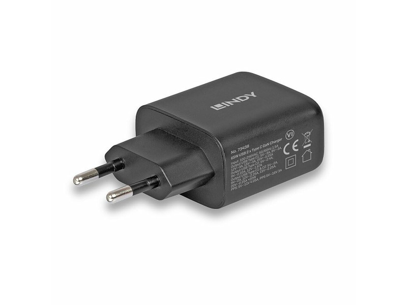 Зарядно за стена LINDY 73438 Черен 65 W NaN –  BB Мрежови зарядни