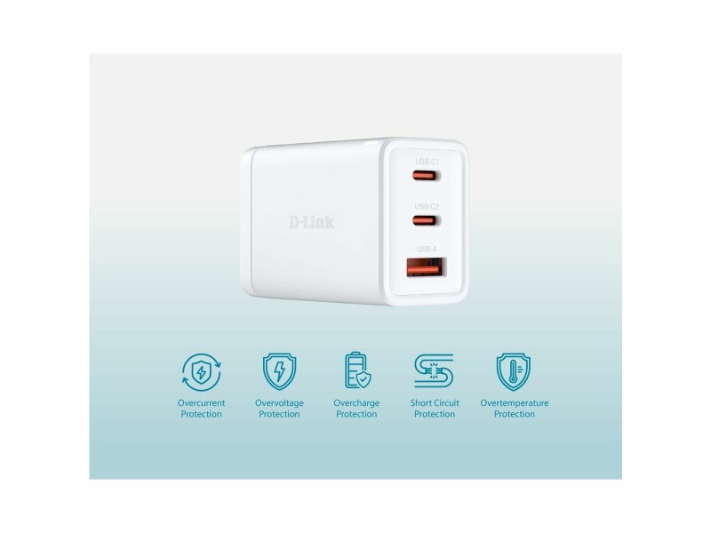 Зарядно за стена D-Link DCP-651 Бял 65 W NaN –  BB Мрежови зарядни