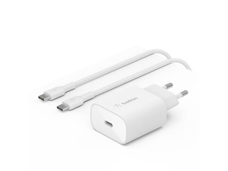 Зарядно за стена + USB-C кабел Belkin Бял 25 W (6 броя) NaN –  BB Мрежови зарядни