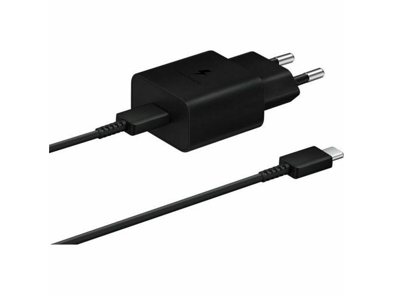 Зарядно за стена Samsung EP-T1510XBEGEU Бял Черен 15 W 25 W NaN –  BB Мрежови зарядни