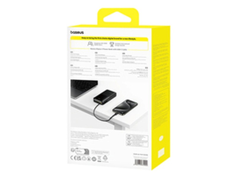 Powerbank Baseus BIPOW 2 Черен 20000 mAh NaN –  BB Преносими зарядни устройства