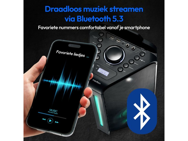 Преносими блутут колони Medion LIFE P61552 Черен NaN –  BB Преносими Bluetooth високоговорители