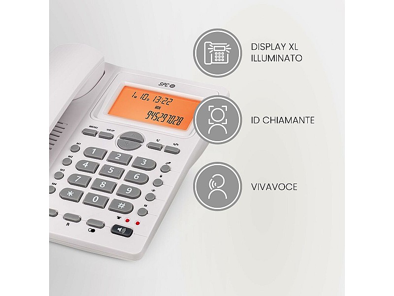Стационарен телефон SPC Internet 3612B Бял NaN –  BB Аналогови телефони