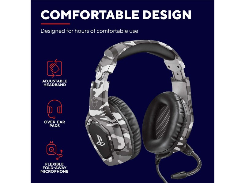 Безжични слушалки Trust 23531 GXT488 Сив NaN –  BB Управления