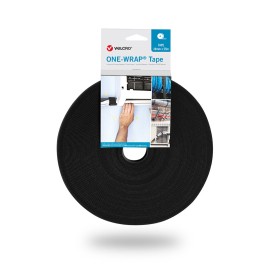 Кабелни връзки Velcro one-wrap Черен 20 mm x 25 m