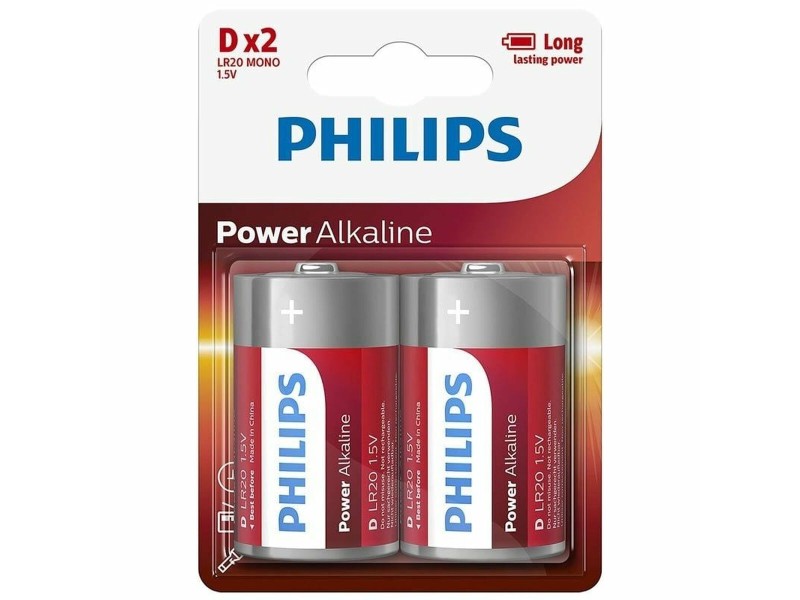 Алкални батерии Philips LR20P2B/05 1,5 V NaN –  BB Презареждащи се батерии
