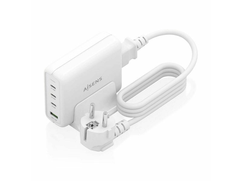 Безжично зарядно Aisens ASCH-140W4P055-W Бял 140 W NaN –  BB Мрежови зарядни