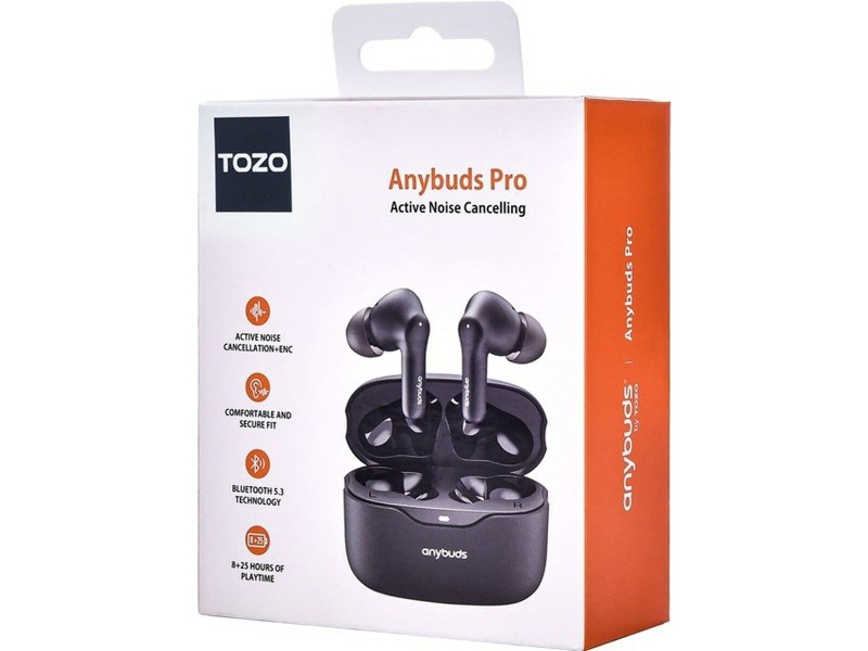 Безжични Слушалки с Кутия за Зареждане TOZO Anybuds Pro Черен Безжични Слушалки с Кутия за Зареждане TOZO Anybuds Pro Черен NaN – BB Слушалки