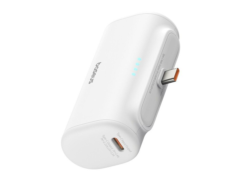 Powerbank Baseus P10068306213-00 Бял 5000 mAh NaN –  BB Преносими зарядни устройства