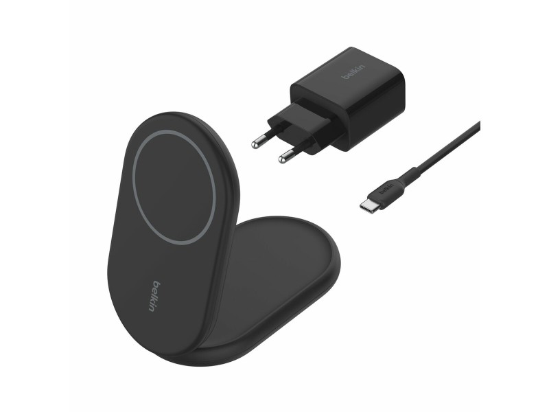 Безжично зарядно Belkin WIB007VFBK Черен 15 W 20 W NaN –  BB Мрежови зарядни