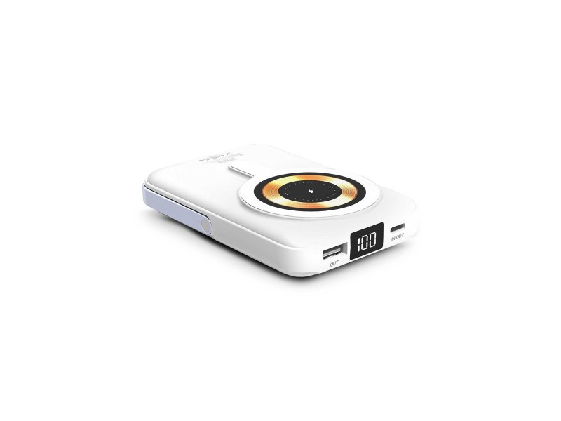 Powerbank Urban Factory MWP11UF Бял 10000 mAh NaN –  BB Безжични зарядни устройства