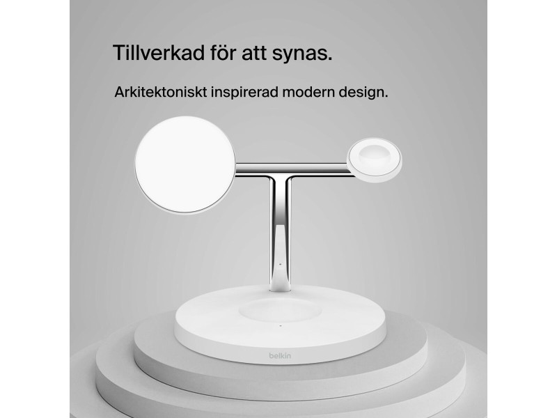 Безжично зарядно Belkin WIZ009VFWH-V2 Бял NaN –  BB Безжични зарядни устройства