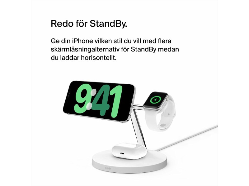 Безжично зарядно Belkin WIZ009VFWH-V2 Бял NaN –  BB Безжични зарядни устройства