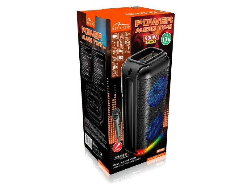 Преносими блутут колони Media Tech MT3183 Черен 50 W NaN –  BB Преносими Bluetooth високоговорители