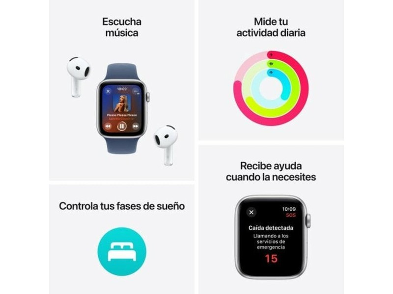 Смарт часовник Apple MXET3QL/A Сив 44 mm NaN –  BB Умни часовници