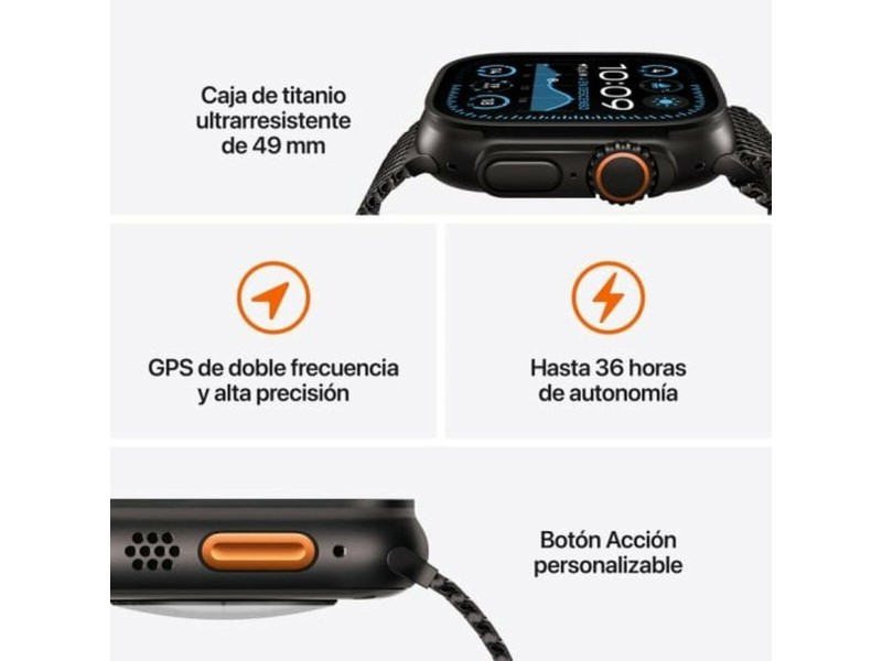 Смарт часовник Apple MX4L3TY/A Титанов 49 mm NaN –  BB Умни часовници