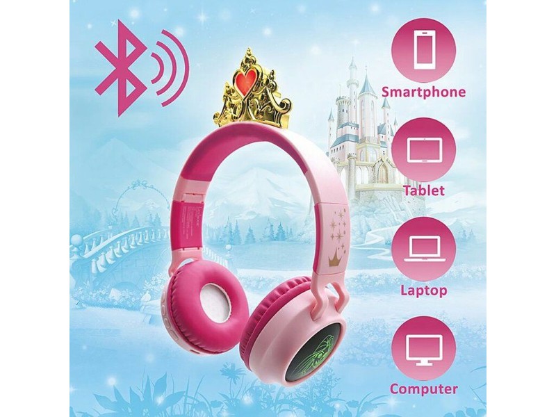 Блутут слушалки Lexibook HPBT015DP Disney Princess Розов NaN –  BB Слушалки