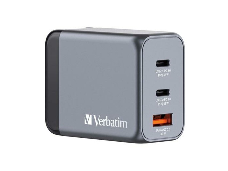 Зарядно за стена Verbatim GNC-65 Черен 65 W Универсален (10 броя) NaN –  BB Мрежови зарядни