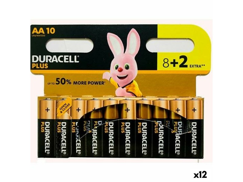Алкални батерии DURACELL Plus 1,5 V LR06 (12 броя) NaN –  BB Батерии