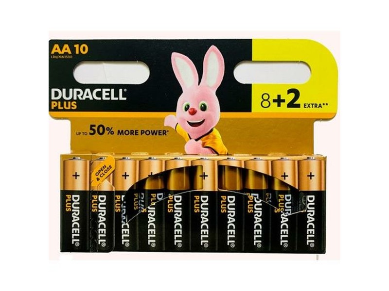 Алкални батерии DURACELL Plus 1,5 V LR06 (12 броя) NaN –  BB Батерии