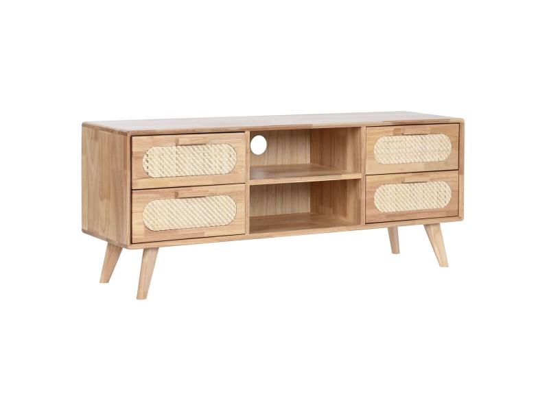 ТВ шкаф Home ESPRIT Естествен Метал каучук 120 x 30 x 48 cm NaN –  BB Телевизионни маси