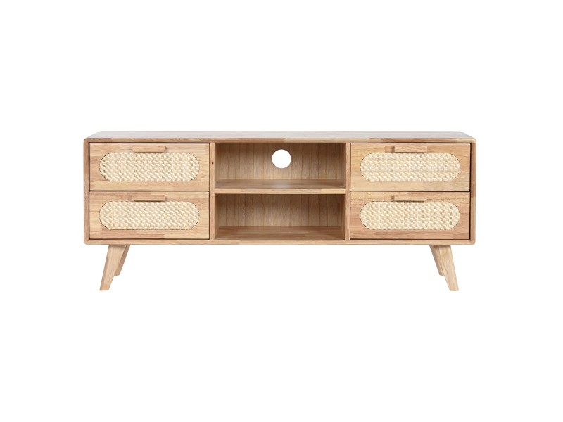 ТВ шкаф Home ESPRIT Естествен Метал каучук 120 x 30 x 48 cm NaN –  BB Телевизионни маси