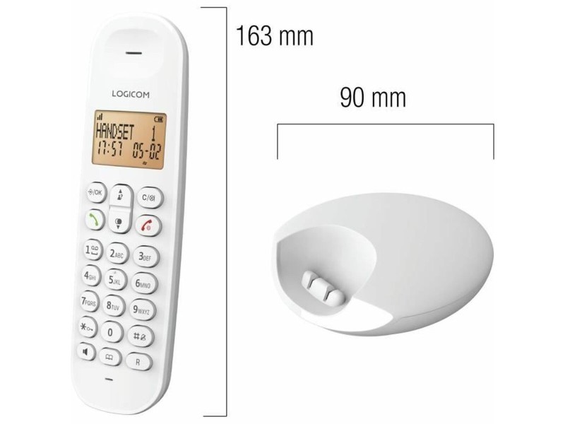 Стационарен телефон Logicom DECT ILOA 150 SOLO Бял NaN –  BB Аналогови телефони