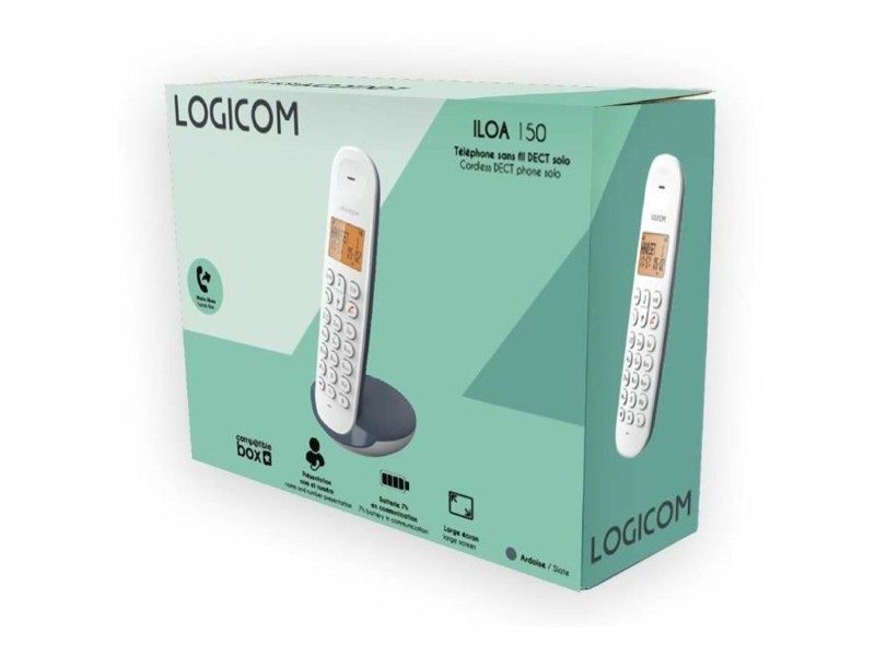 Стационарен телефон Logicom DECT ILOA 150 SOLO Дъска NaN –  BB Аналогови телефони