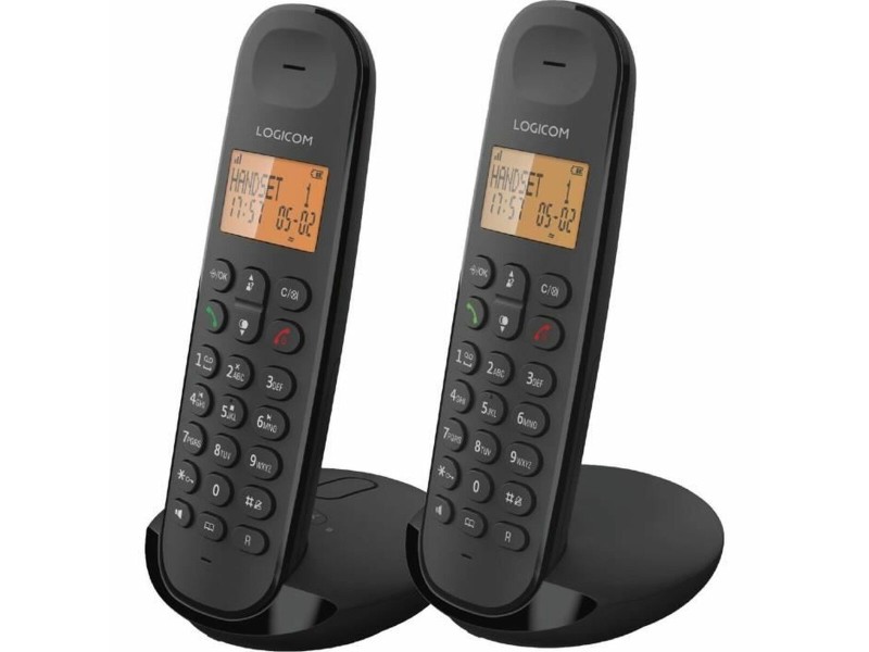 Стационарен телефон Logicom DECT ILOA 255T DUO Черен NaN –  BB Аналогови телефони
