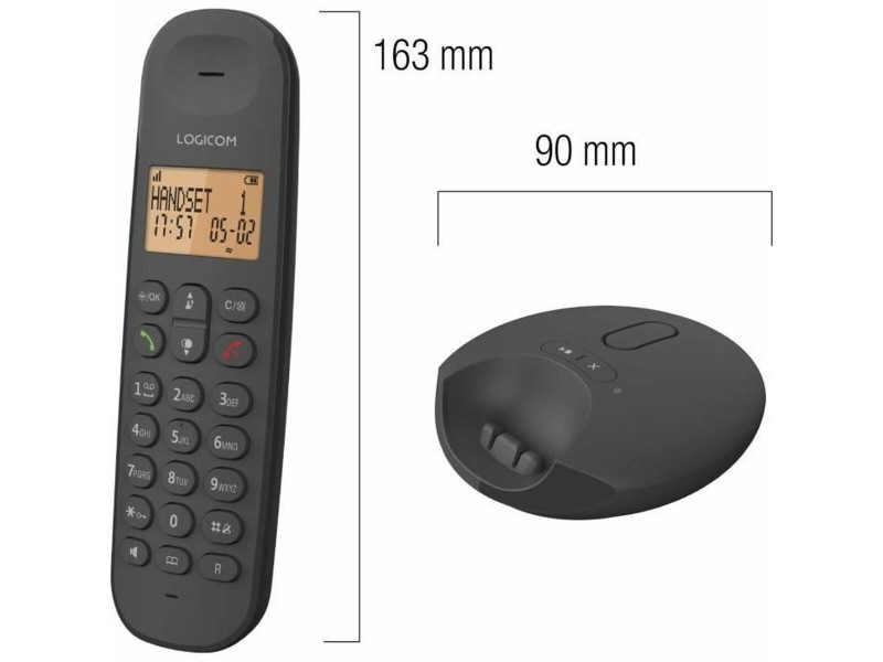 Стационарен телефон Logicom DECT ILOA 255T DUO Черен NaN –  BB Аналогови телефони