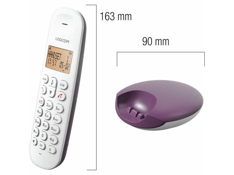 Стационарен телефон Logicom DECT ILOA 150 SOLO Патладжан NaN –  BB Аналогови телефони