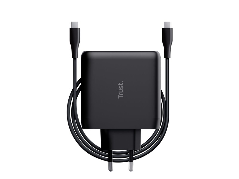 Зарядно за стена + USB-C кабел Trust 24818 Черен NaN –  BB Преносими зарядни устройства